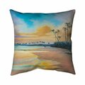 Fondo 20 x 20 in. Sunset by The Sea-Double Sided Print Indoor Pillow FO2772697